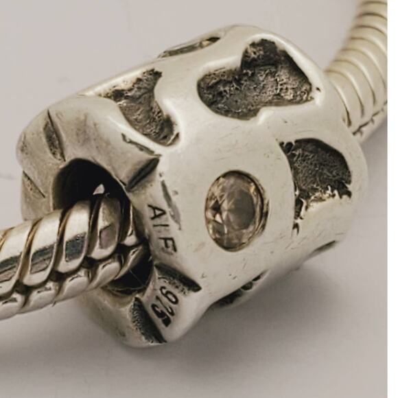 PANDORA Genuine 925 ALE Sterling Silver Champagne Cubic Zirconia Pond Charm - Picture 1 of 5